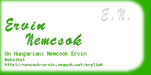 ervin nemcsok business card